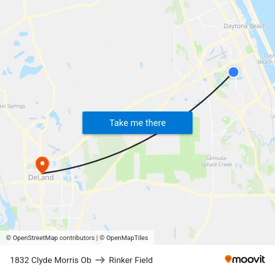 1832 Clyde Morris  Ob to Rinker Field map