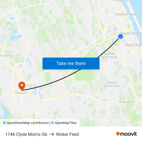 1746 Clyde Morris Ob to Rinker Field map