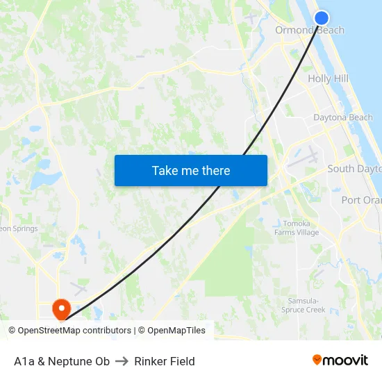 A1a & Neptune Ob to Rinker Field map