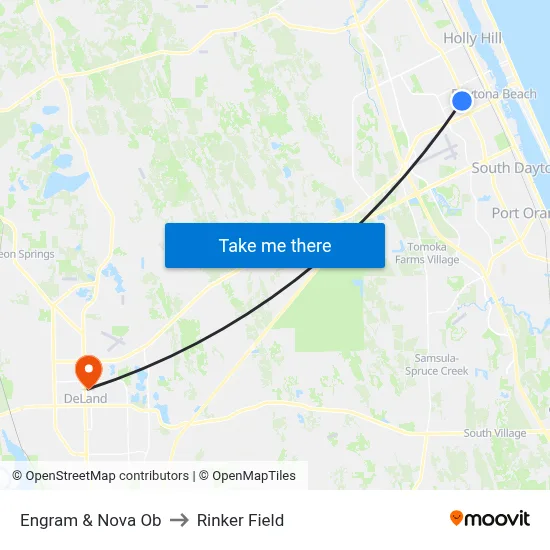 Engram & Nova Ob to Rinker Field map