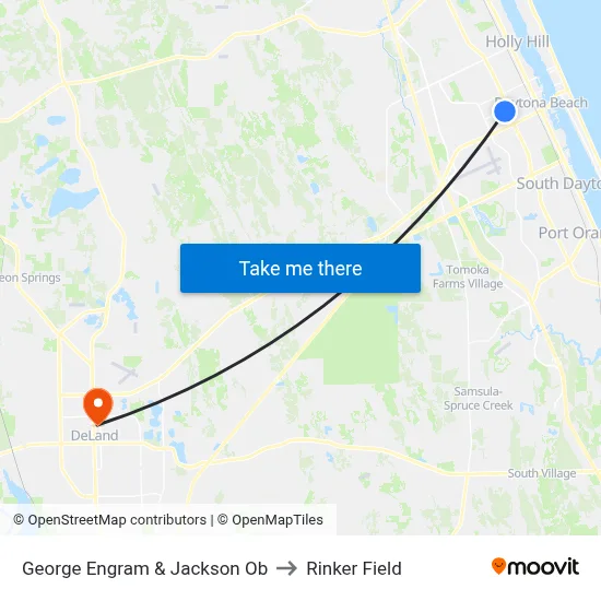 George Engram & Jackson Ob to Rinker Field map