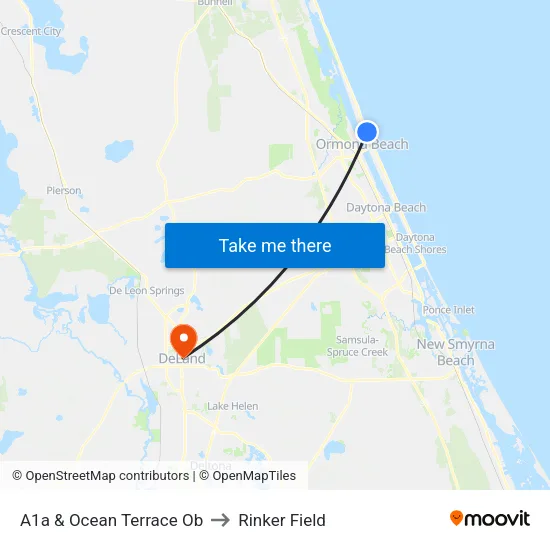 A1a & Ocean Terrace Ob to Rinker Field map