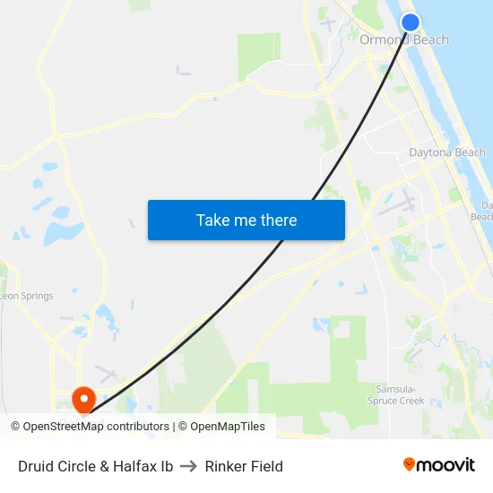 Druid Circle & Halfax Ib to Rinker Field map