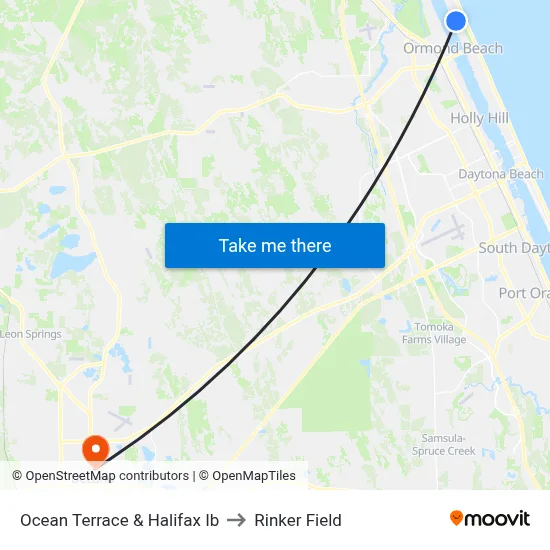 Ocean Terrace & Halifax Ib to Rinker Field map