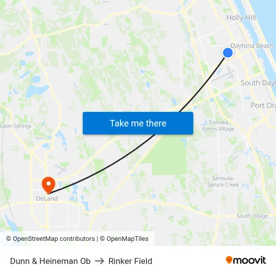 Dunn & Heineman Ob to Rinker Field map