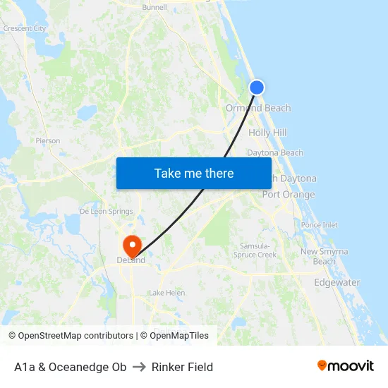 A1a & Oceanedge Ob to Rinker Field map