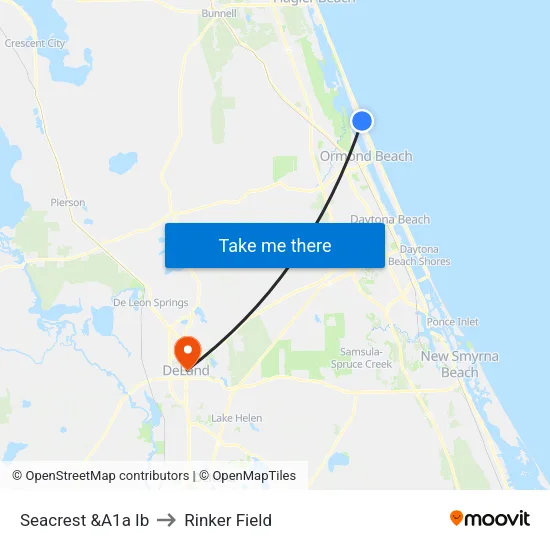 Seacrest &A1a Ib to Rinker Field map