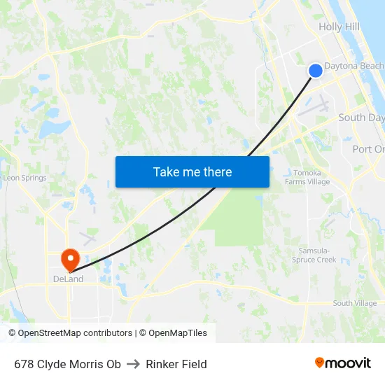 678 Clyde Morris Ob to Rinker Field map
