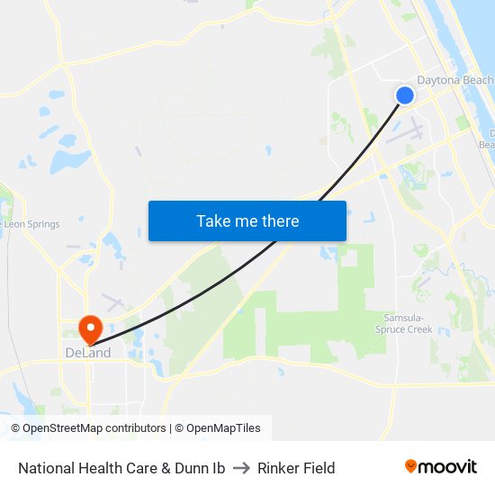 National Health Care & Dunn Ib to Rinker Field map