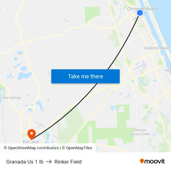 Granada  Us 1 Ib to Rinker Field map