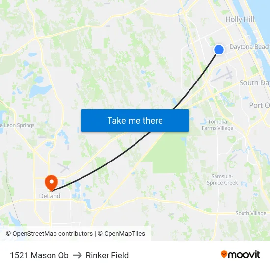 1521 Mason Ob to Rinker Field map