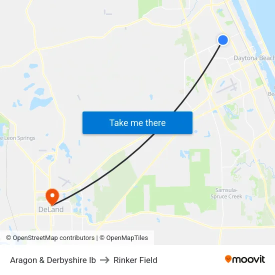 Aragon & Derbyshire Ib to Rinker Field map