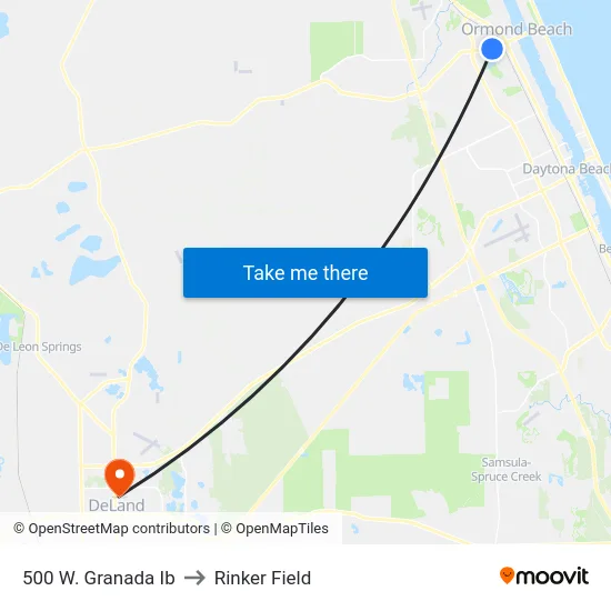 500 W. Granada Ib to Rinker Field map