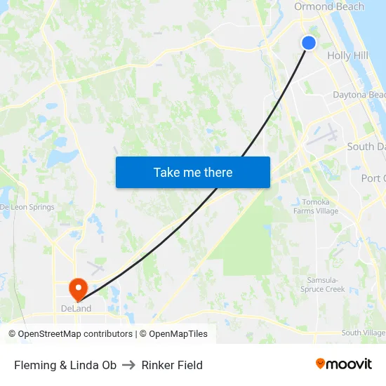 Fleming & Linda Ob to Rinker Field map