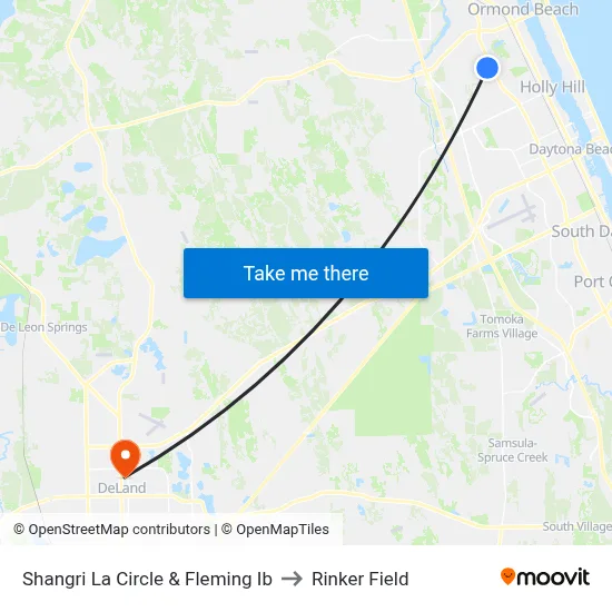 Shangri La Circle & Fleming Ib to Rinker Field map