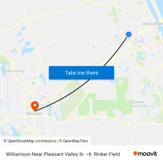 Williamson Near Pleasant Valley Ib to Rinker Field map