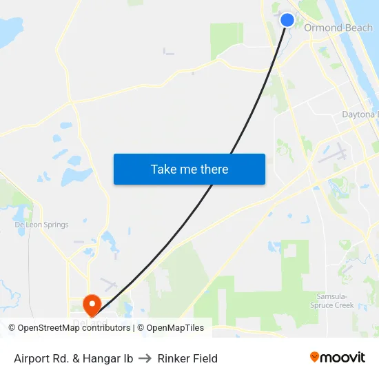 Airport Rd. & Hangar Ib to Rinker Field map