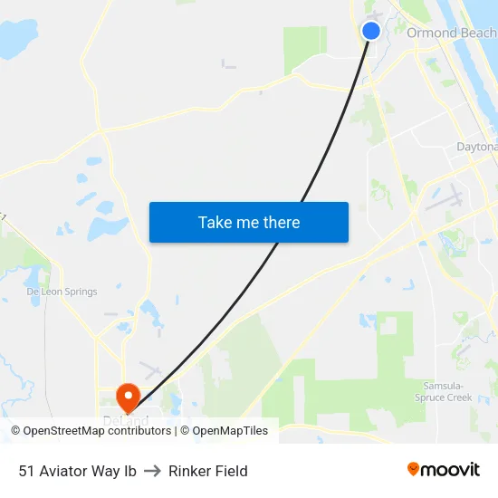 51 Aviator Way Ib to Rinker Field map