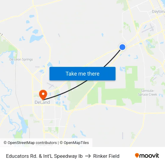 Educators Rd. & Int'L Speedway Ib to Rinker Field map