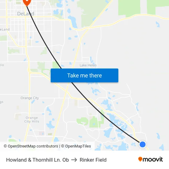 Howland & Thornhill Ln. Ob to Rinker Field map