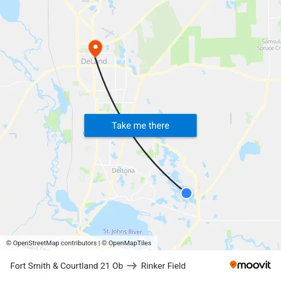 Fort Smith  & Courtland 21 Ob to Rinker Field map