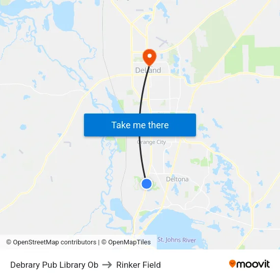 Debrary Pub Library Ob to Rinker Field map