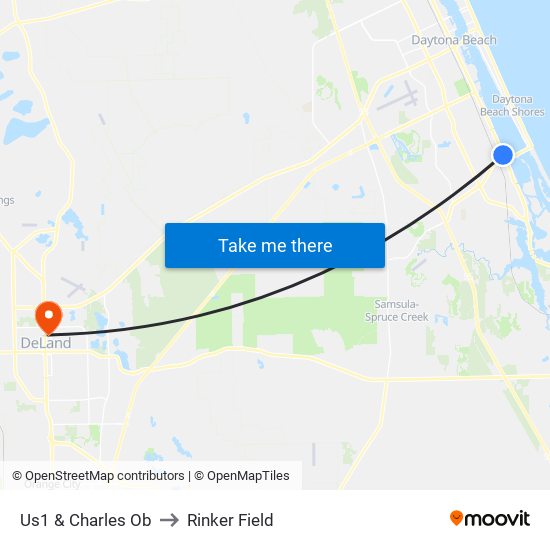 Us1 & Charles Ob to Rinker Field map