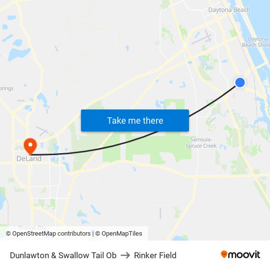 Dunlawton & Swallow Tail  Ob to Rinker Field map
