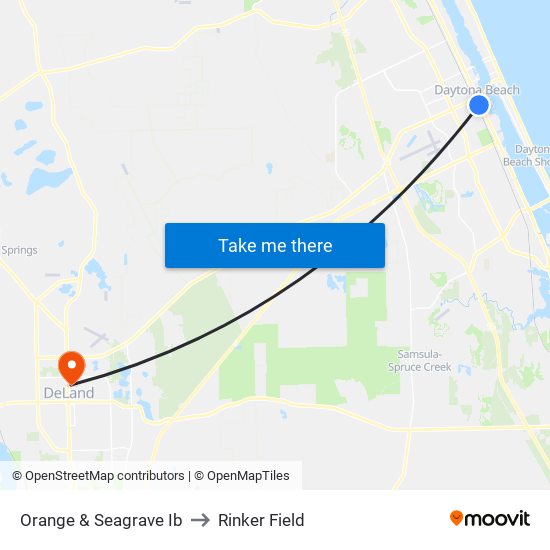 Orange & Seagrave Ib to Rinker Field map