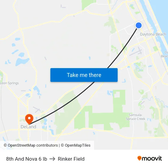 8th And Nova 6 Ib to Rinker Field map