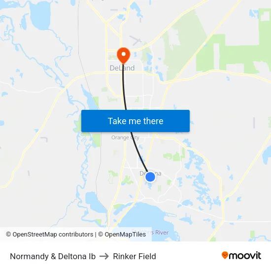 Normandy & Deltona Ib to Rinker Field map