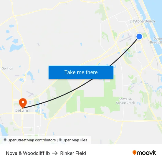 Nova & Woodcliff Ib to Rinker Field map