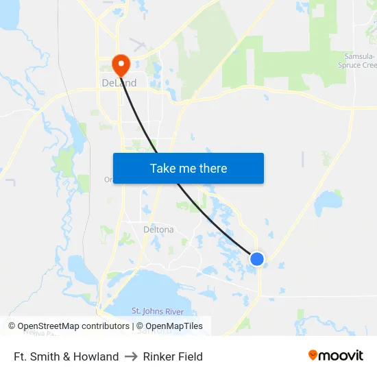 Ft. Smith & Howland to Rinker Field map