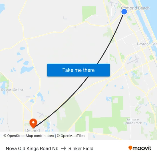 Nova   Old Kings Road Nb to Rinker Field map