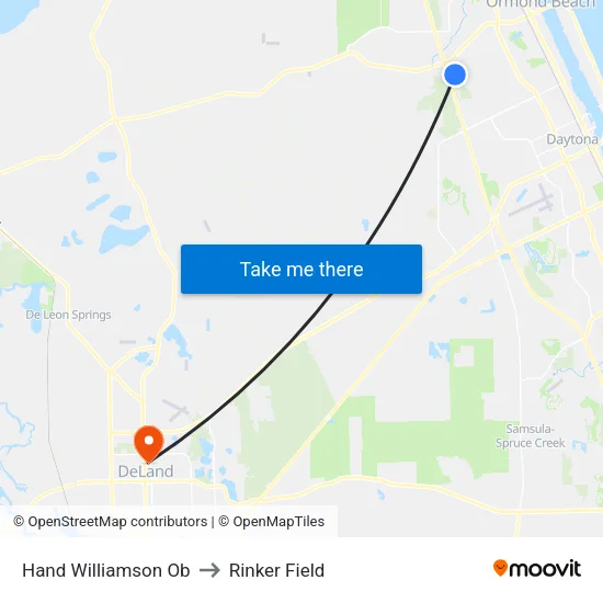 Hand  Williamson Ob to Rinker Field map