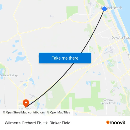 Wilmette  Orchard Eb to Rinker Field map