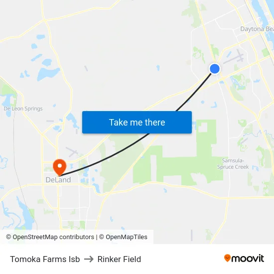Tomoka Farms   Isb to Rinker Field map