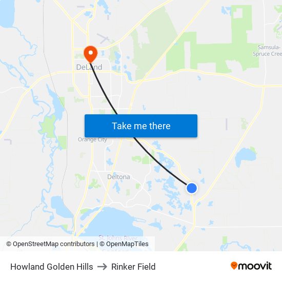 Howland  Golden Hills to Rinker Field map