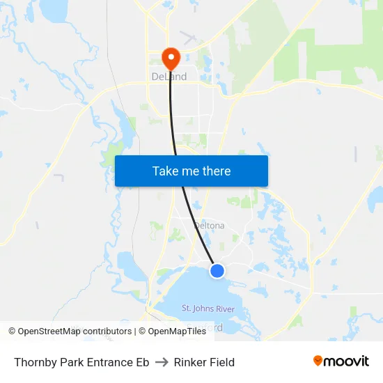 Thornby Park Entrance Eb to Rinker Field map