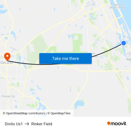 Divito  Us1 to Rinker Field map