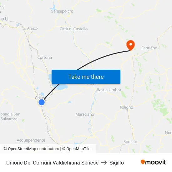 Union of Municipalities of Valdichiana Senese to Seal map