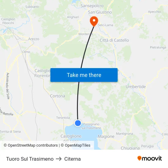 Tuoro Sul Trasimeno to Citerna map