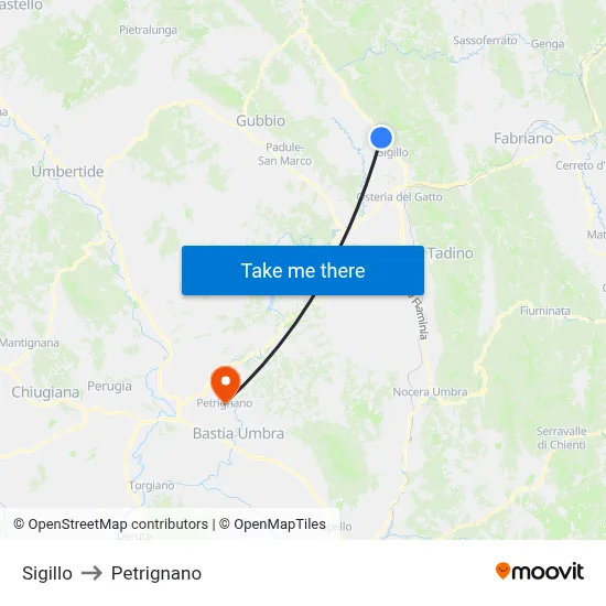 Seal to Petrignano map