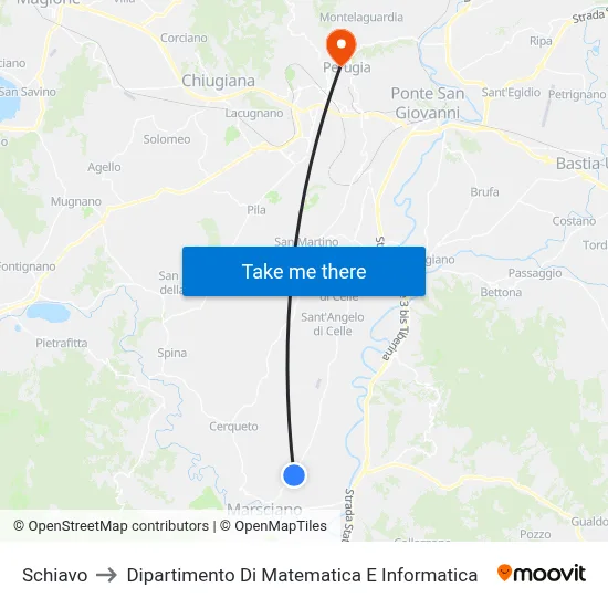 Schiavo to Department of Mathematics and Computer Science map