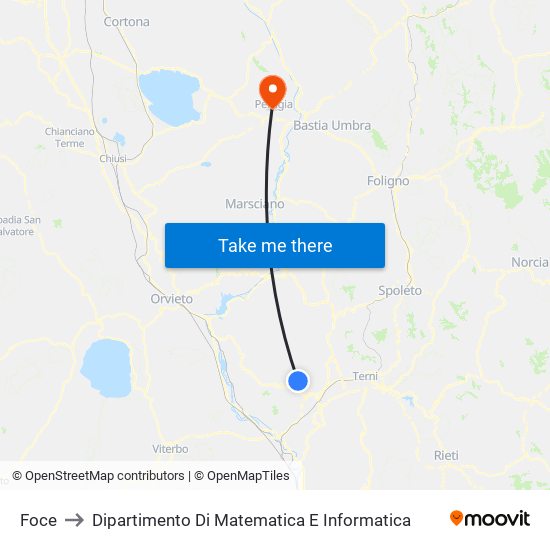 Foce to Dipartimento Di Matematica E Informatica map