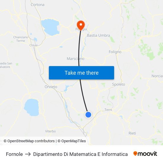 Fornole to Dipartimento Di Matematica E Informatica map