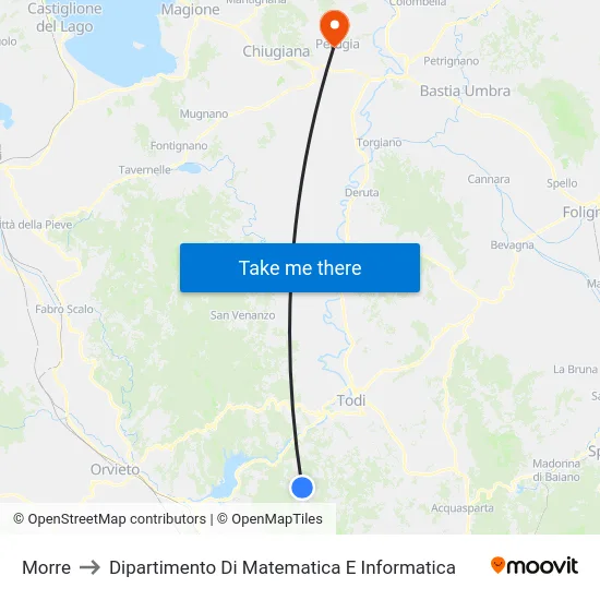 Morre to Dipartimento Di Matematica E Informatica map