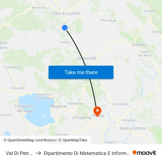 Val Di Petrina to Dipartimento Di Matematica E Informatica map