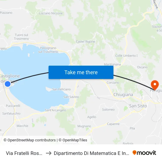 Via Fratelli Rosselli 2 to Dipartimento Di Matematica E Informatica map