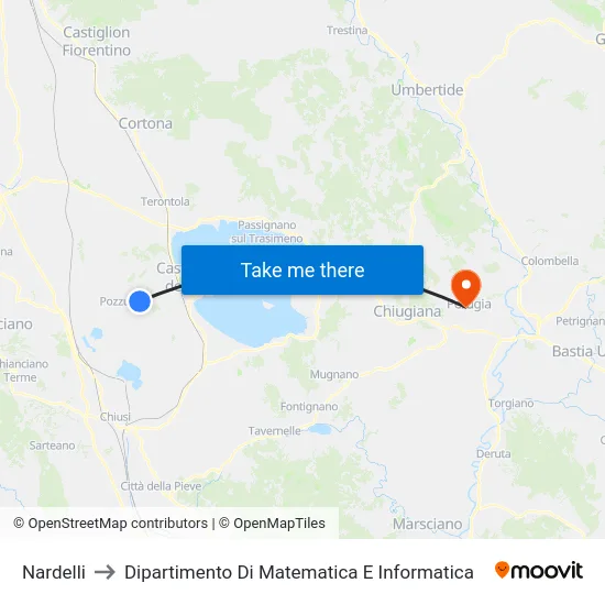 Nardelli to Dipartimento Di Matematica E Informatica map